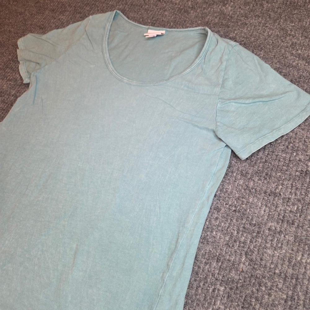 LuLaRoe Classic T Shirt Womens Small Teal Green 100% Cotton High Low Scoop Neck‎